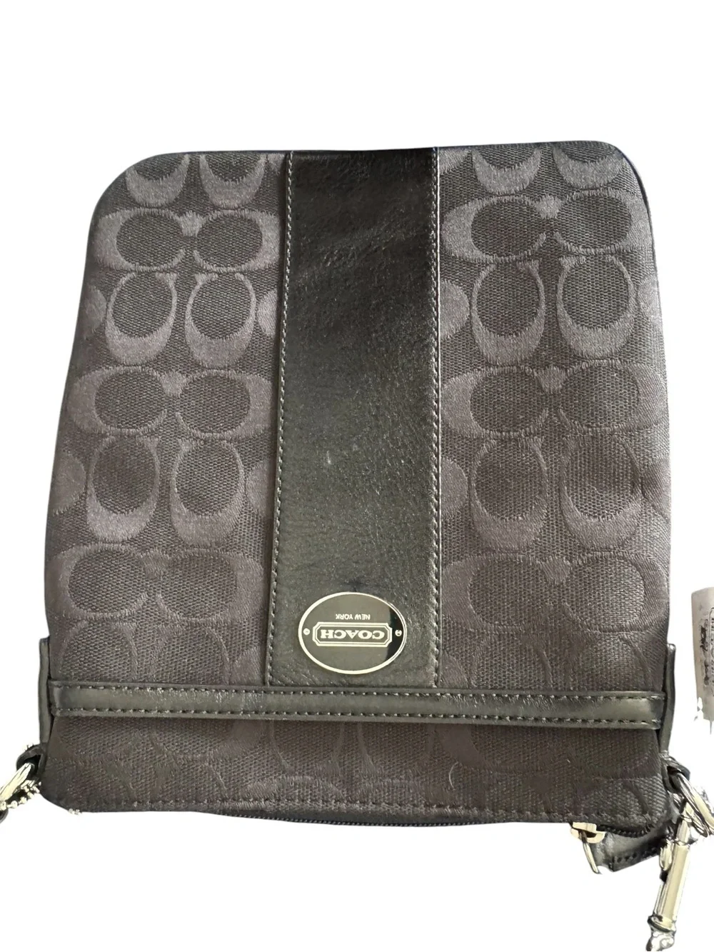 Coach Black Signature Canvas Small Crossbody